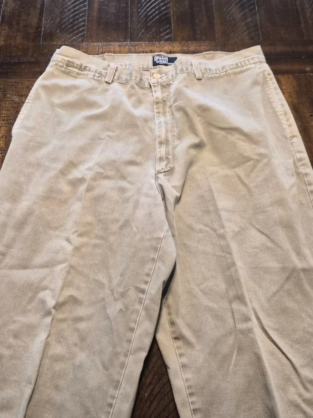 Vintage Polo Ralph Lauren Mens Chino Pants 34x30 Gray Made in USA No Button G769